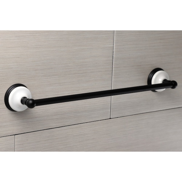 BA1112MB Victorian 18 Towel Bar, Matte Black